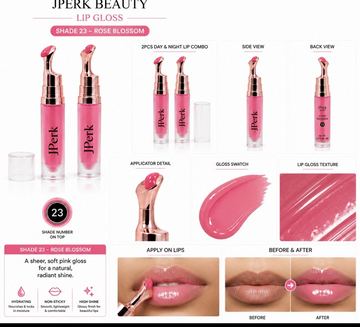 JPERK Lip Gloss – Rose Blossom (Shade 23)