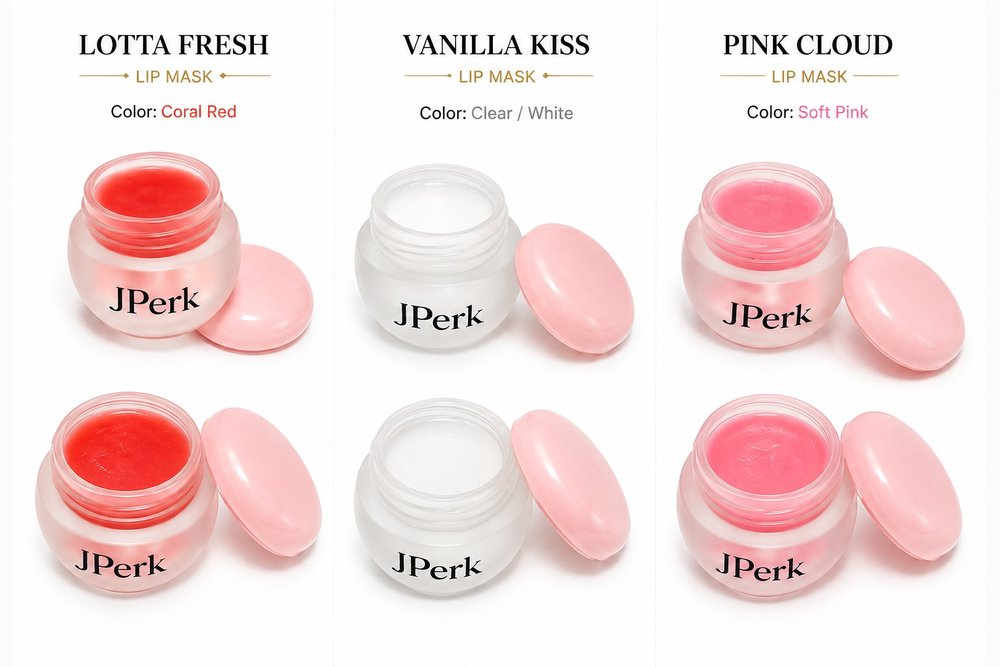 JPERK Lip Masks – Pink Cloud, Vanilla Kiss, Lotta Fresh