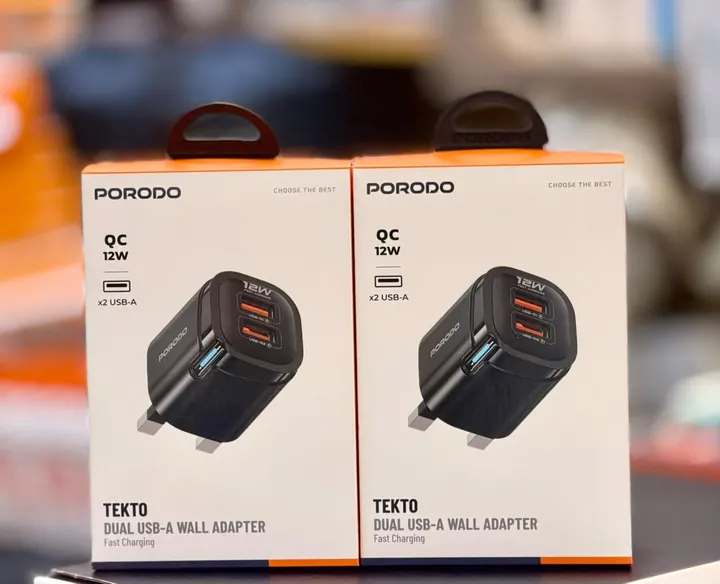 Porodo Tekto 12W Dual USB-A Wall Adapter